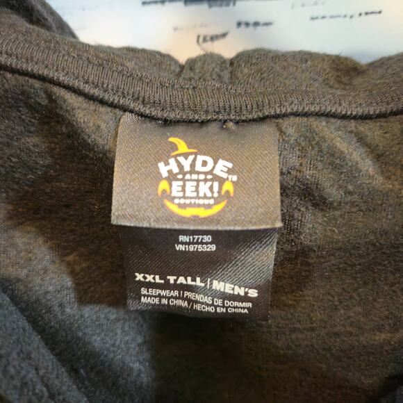 Mens 1pc Halloween Skeleton Glow-in-the-dark Halloween Costume 2XL Tall - Picture 5 of 5